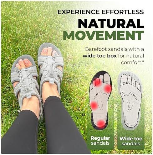 Hike Footwear HF BareSandals I – Barefoot Sandals for Men & Women, Minimalist Walking Shoes With Arch Support, Zero-Drop Sole, Lightweight Flexible Summer Daily Footwear