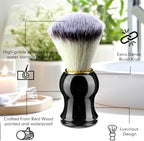 Patelai 4pcs Shaving Brush for Men Hand Crafted Shaving Brush for Wet Shave Using Shaving Cream Premium Quality Hair Bristle Bamboo Black Handle Shave Brush for Bearded Man Father Boyfriend Gifts