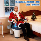 Bedside Commode for Seniors, Adult Portable Commode Toilet 882lbs Capacity, Potty Chair for Seniors with Adjustable Handles, Height Adjustable Portable Toilet Chairs for Adults（US Fast Arrival）
