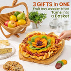 Dried Fruit and Nut Gift Basket, Healthy Assorted Natural Snack Gift Tray, Extra Large Variety Food Tray Party Platter- Mothers Day, Holiday, Birthday, Sympathy, Office, Men, Woman, Him, Her Husband, Wife, Families, Bonnie and Pop
