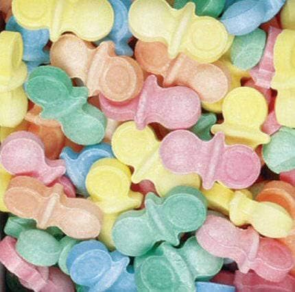 Bayside Candy Pacifiers Candy | Uncoated Fruit Flavored | Pacifier Shaped Pressed Candy (2LB)
