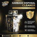 Garbage Disposal Cleaner Deodorizer Tablets – Heavy Duty XL Foaming Tablet for Kitchen Sink Drains and Disposals – Natural Sink and Disposal Cleaning Tablet – 12 XL Tablets, One Year Supply