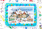 Santa Workshop Christmas Edible Cake Images - Winter Wonderland Cake Topper – Easy to Use