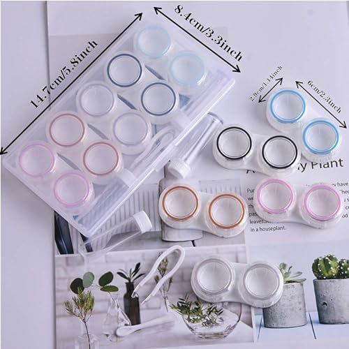 Clear Contact Lens Case, Contact Lens Organizer Case with Carrying Travel Holder -10 Pack