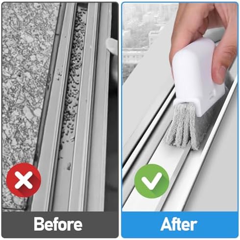 Palksky Window Track Cleaner Set, Window Groove Cleaning Brush Tools, 7 Pieces