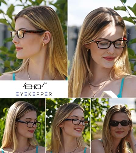 Eyekepper 5 Pack Reading Glasses for Women Spring Hinges Readers Include Reading Sunglasses +1.50