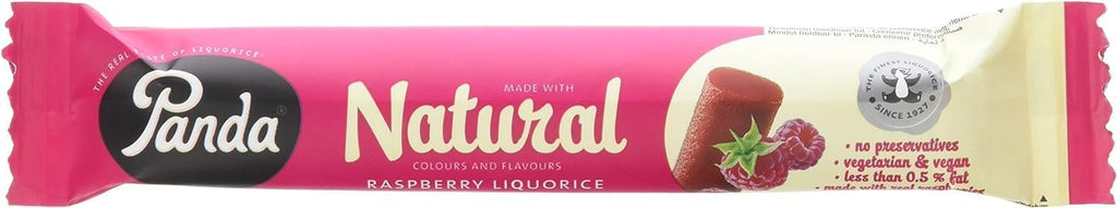 Panda Raspberry Licorice 32g (Pack of 18) in a Premier Life Store Box