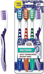 GuruNanda Whitening Toothbrush Pack of 4 & Kids Toothbrush with Suction Cup, Soft Bristles, Fun Animal Designs - 4 Count