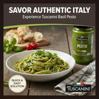 Tuscanini Basil Pesto, 6.7 oz (2 Pack) | Italian Dairy-Free Gourmet Sauce with Cashews & Sunflower Oil | Kosher | Nothing Artificial