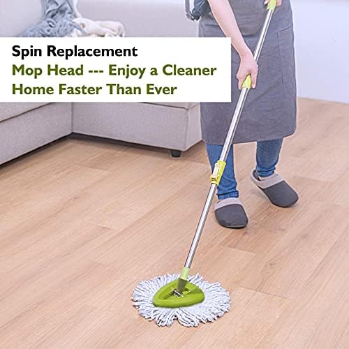 6 Pack EasyWring Spin Mop Refill - Compatible with O-Ceda, Microfiber Floor Spinning Heads Mop Head Replacement
