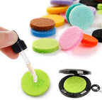 Maromalife 60 PCS Essential Oil Refill Pads, 0.67 Inch Felt Pads Aromatherapy Replacement Pads for Diffuser Necklace Diffuser Bracelet Car Diffuser Vent Clip Multi-Colored