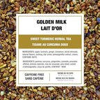 Tiesta Tea - Golden Milk, Loose Leaf, Sweet Turmeric Herbal Brew, Non-Caffeinated Herbal Blend, Makes Hot or Iced Up to 40-50 Cups, 6oz Refillable Tin