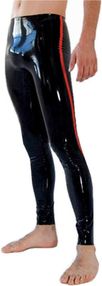 Men's Black Latex Leggings,Handmade 100% Natural Rubber Latex Pants,Suitable for Cosplay Novelty Latex Club Costumes