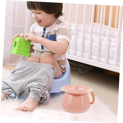 Portable Urinal Pot with Cover Durable Non-Slip Base Bedpan for Adults Boy Girl Seniors Easy to -Resistant for Home Use