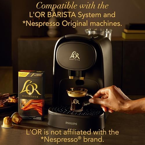 L'OR Espresso Capsules, 50 Count Forza, Single-Serve Aluminum Coffee Capsules Compatible with the L'OR BARISTA System & *Nespresso Original Machines, 50 Count (Pack of 5)