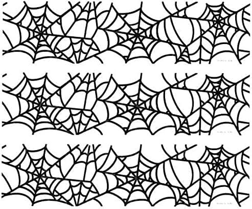 Halloween Spider Webs Edible Cake Topper Icing Image Border Strips 3 Per page