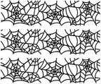 Halloween Spider Webs Edible Cake Topper Icing Image Border Strips 3 Per page