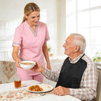 Adult Bibs for Eating Double Layer Waterproof Reusable Clothing Protector Washable Stretchable Large Bibs for Elderly Senior Citizens Men Women Eating