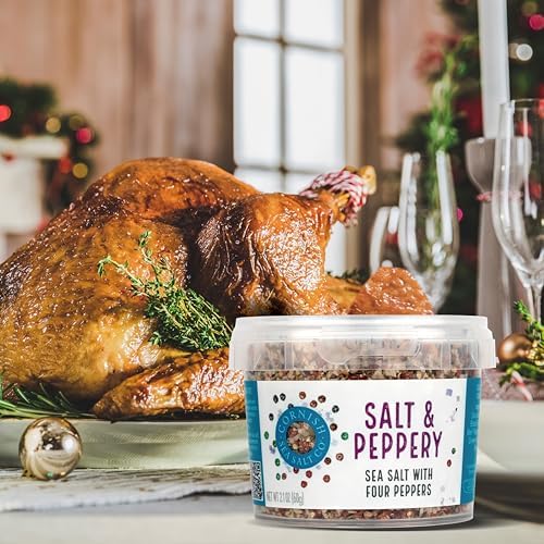 Cornish Sea Salt & Peppery Seasoning | Cooking & Hydration | Hand-Harvested in Celtic Waters | 2.1 oz Resealable Tub (Pack of 2)