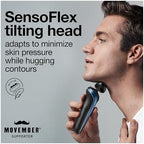 Braun Series 6 6040cs Electric Shaver with Charging Stand, Precision Trimmer, Wet & Dry, Rechargeable, Cordless Foil Shaver, Blue