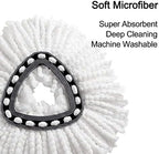 6 Pack Fit O-Cedar Easy Wring Spin Mop Replacement Heads - Microfiber Replacement Mop Head Refills for Triangle Spin Mop (6Pcs)