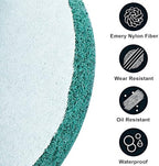 5 Inch Replacement Scrub Pads, 8 Pack Super Abrasive Green Scrubbing Pads, 180-240 Grit Drill Power Brush, Heavy Duty Cleaning Pads for Kitchen, Bathroom, Carpet, Shower, Tub, Grill, Tile