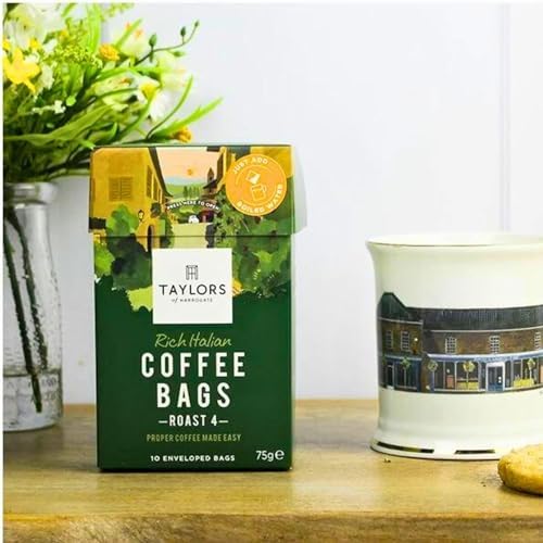 Taylors of Harrogate Coffee Bags, 2 X 10 Rich Italian Coffee Bags, 2 X 10 Hot Lava Java Coffee Bags and 2 X 10 Flying Start Coffee Bags (Total 6 Packs, 60 bags)