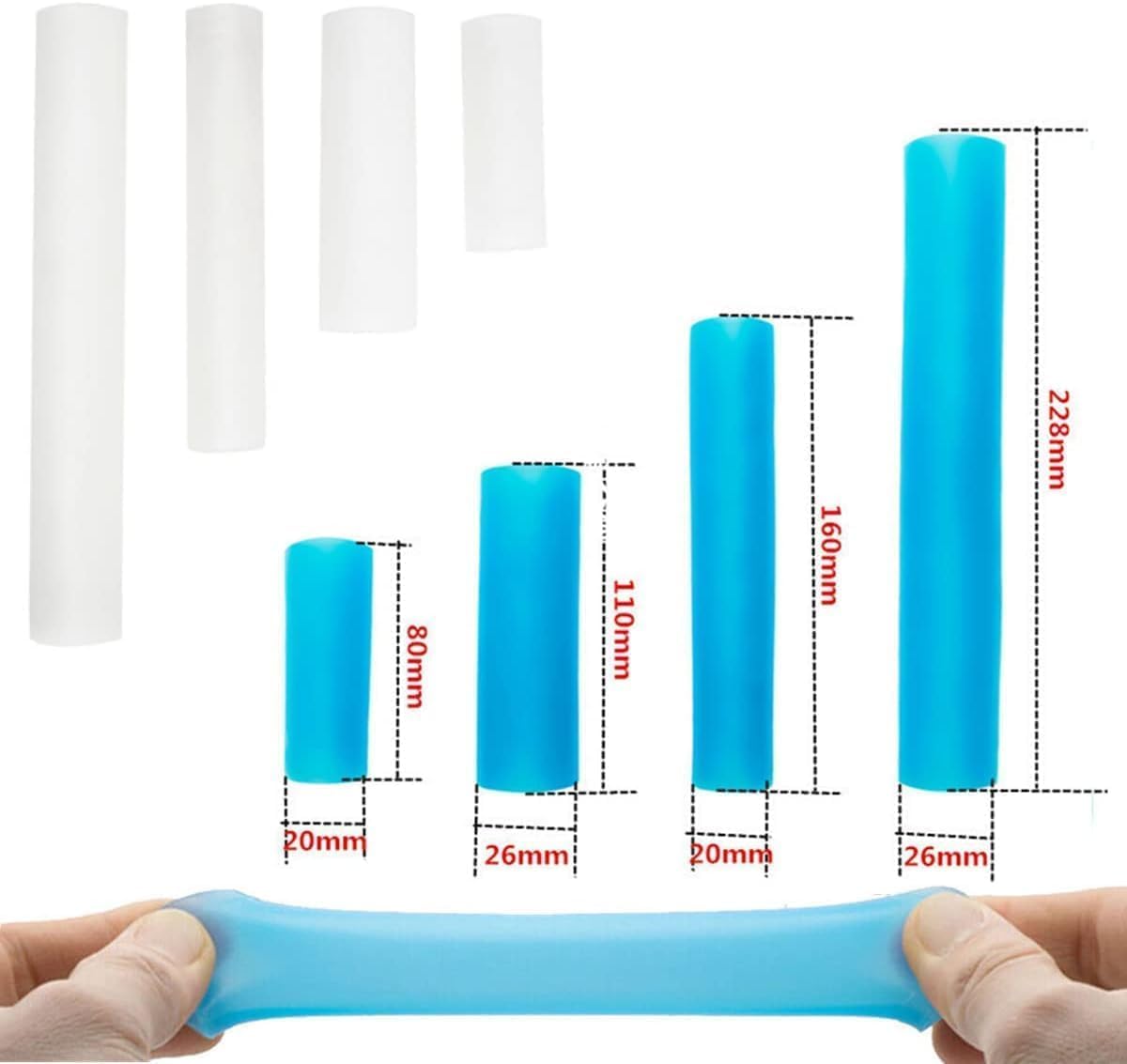TOAKA Penis Cock Silicone Sleeve Replacement Accessories - for Male Penis Extender Stretcher Enlargement Pump Max Vacuum Enhancer Enlarger (L, Clear)