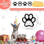 Weecent 36 Pcs Paw Cupcake Toppers Glitter Dog Paw Cake Decorations Black White Glitter Puppy Cupcake Toppers for Baby Shower Boys Girls Birthday Party Cake Supplies (2 Styles)