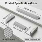 Threshold Ramps for Doorways, 0.63" Rubber Robot Vacuum Ramp, Non-Slip Connectable Doorway Transition Strip, Compatible with Roomba, iRobot, Roborock, Shark, Ecovacs (Gray)
