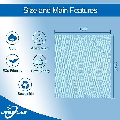 JEBBLAS Disposable Cleaning Towels and Dish Cloths, Reusable Towels,Handy Cleaning Wipes, 50 Count/Pack,Blue