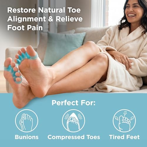 Mind Bodhi Toe Separators/Toe Spacers - For Men and Women - Large Size - Clear
