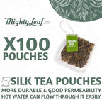 Mighty Leaf Organic Green Dragon Tea – 100 Count Whole Leaf Green Tea Bags – Smooth & Earthy Flavor – Premium Silk Pouches for Wellness and Natural Energy