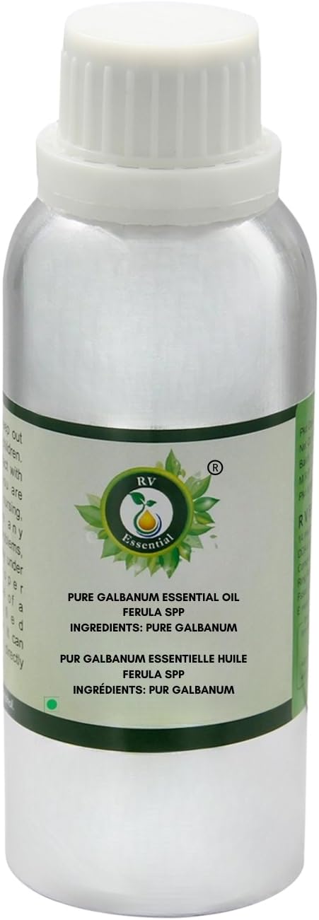 R V Essential Pure Galbanum Essential Oil 300ml (10oz)- Ferula Spp (100% Pure and Natural Therapeutic Grade)