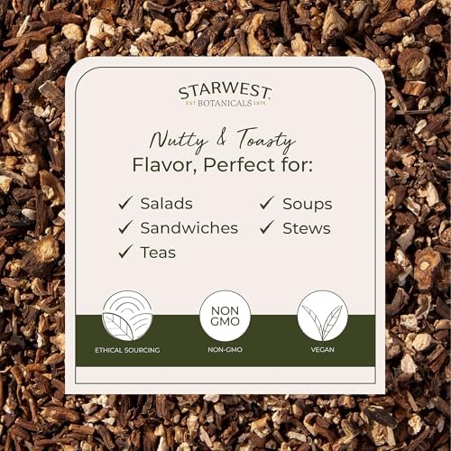 Starwest Botanicals Organic Raw Dandelion Root - Loose Leaf Herbal Tea, Cut & Sifted, Certified Kosher, Non-GMO, Caffeine-Free - 4 oz Pouch