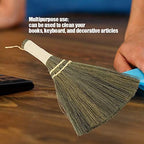 Whisk Broom, Dust Brush Household Portable Cleaning Brush Handheld Brush Hand Broom Manual Straw Small Broom Handmade Dust Floor Cleaning Sweeping Broom Soft Hos