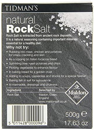 Tidman's Natural Rock Salt (500g) - Pack of 2