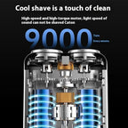 Skywortl Mini Shaver, Beard Shavers Portable Suitcase Design Razor, Mini Portable Electric Shaver for Men Waterproof, Fast Charging Long Battery Life Double-Ring Magnetic Cutter for Travel (Black)