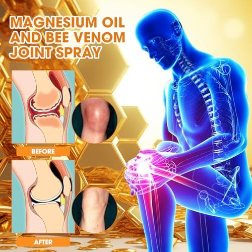 Magnesium Oil Bee Venom Joint Spray, Professional Magnesium Joint Oil, 3.52 OZ Bee Venom Joint and Bone Spray for Back, Knee, Hands, Neck, 2 PCS