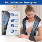 Joyset Neck Massager for Pain Relief Deep Tissue with Heat,Shiatsu Neck and Back Massager 4D Deep Kneading Massage for Shoulder,Gifts for Women Men Mom Dad Friend