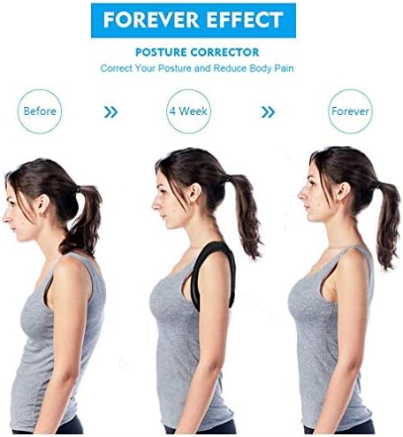 Posture Correction Belt for Men and Women - Comfortable Adjustable Back Strap Clavicle Support Device for Posture/Humpback/Round Shoulders, Providing Pain Relief for Neck, Back & Shoulder (25”-42”)
