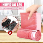 4 Gallon Trash Bags Drawstring 100 Count, JUKFITA Extra Strong Small Garbage Bags, Unscented Trash Can Liners for Bathroom Restroom Office Kitchen, Red