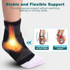 Ankle Brace, Achilles & Plantar Fasciitis Relief Compression Sleeve, Foot Brace with Ankle Support Strap for Women and Men, Heel Protector Wrap for Pain, Tendonitis & Sprain XXL