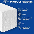 JEBBLAS 100Pack Disposable Guest Towels, Disposable Paper Napkins, Bathroom Napkins Guest Disposable, 15.7''x15.7''Paper Hand Towel for Kitchen, Parties, Wedding, Thanksgiving