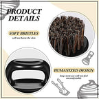 4 Pcs Knuckle Brush for Men Barber Brush, Fade Brushes, Face and Neck Brushes, Mustache and Hair Supplies, Barber Essential Tool for Professional Barbering and Grooming Services(Black and White)