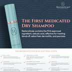 Medicated Dry Shampoo for Dandruff, Seborrheic Dermatitis Dermascalp and Psoriasis Treatment