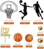 20 PCS Basketball Cake Toppers, Basketball Star Themed Cake Decorations for Birthday Cake Party Decorations Party Supplies