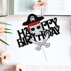 Pirate Birthday Cake Toppers, Pirate Themed Party Decorations (4)