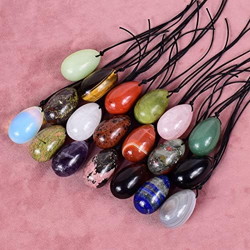 Yoni Egg Jade Eggs for Kegel Exercise Drill 40x25MM Yoni Egg Natural St Kegel Massage Ball Crystal Rose Quartz Jade Tool,40x25 Helu Jade