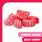 Cherry Slices Candy - 1 Pound Pack - Chewy Candy for Office Bowls & Holiday Buffets - Gelatin Free Jelly Candies for Snacking & Gifts - Nostalgic Cherry Treat